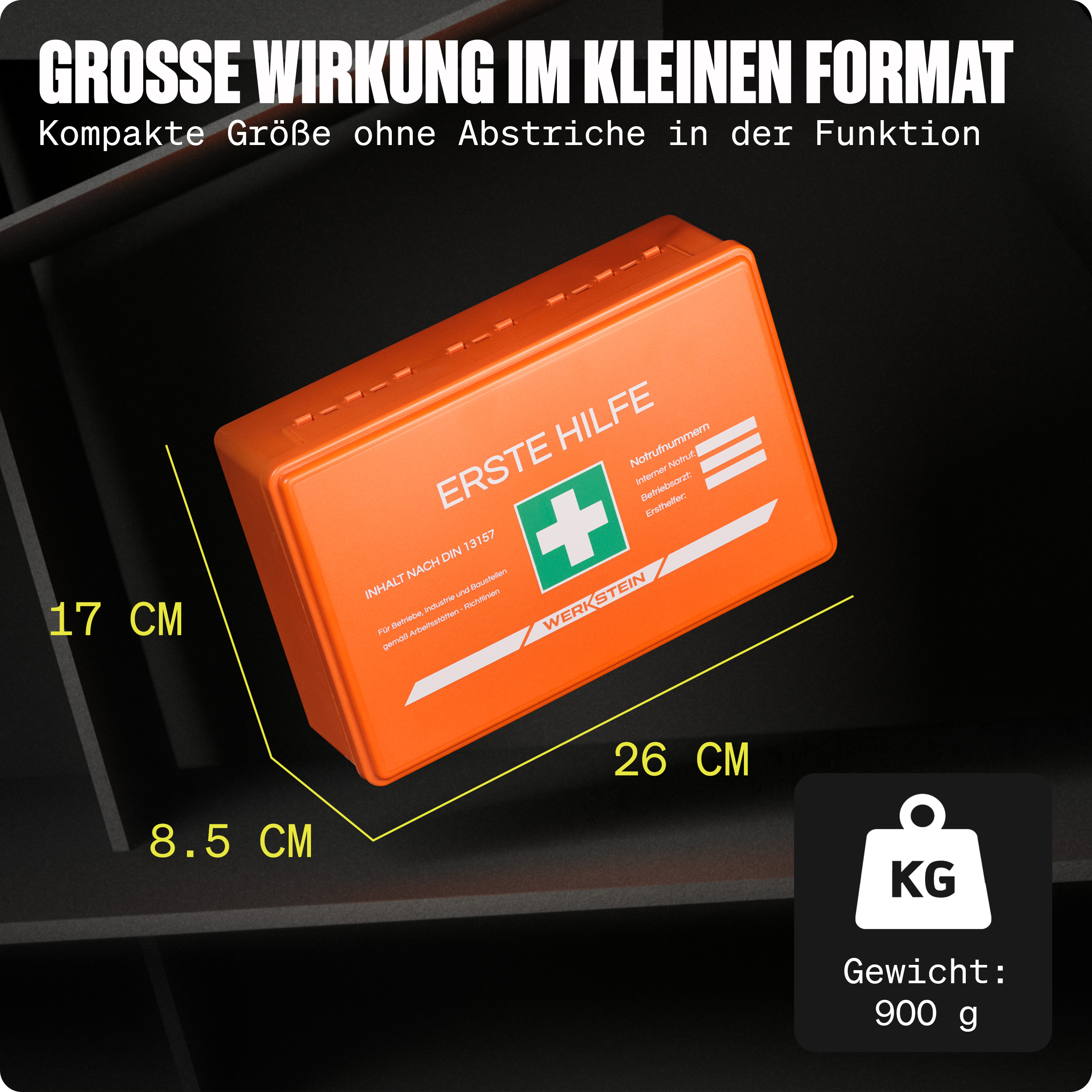 Kompakter Erste Hilfe Koffer DIN 13157