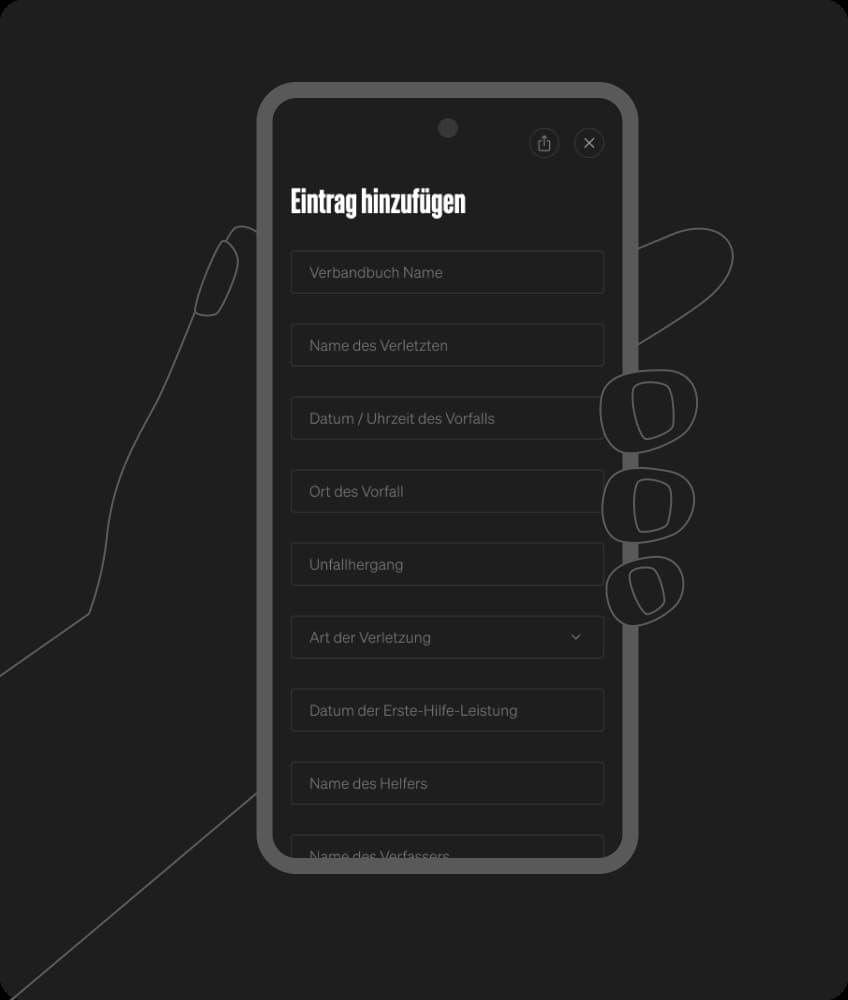 Schritt 2: Daten zum Erste-Hilfe-Vorfall erfassen
